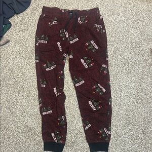 Hollister Burgundy Festive Joggers